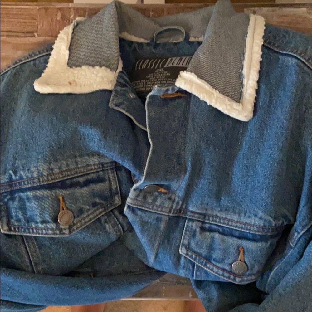 jean jacket with Sherpa lining